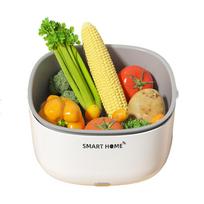 Ultrasonic Fruit and Vegetable Washing Machine Fruit Cleaner Device Electric Food Purifier Vegetables Cleaning Basket China Mainland yellow