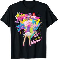 Jem ir Hologramos Visas Būgnų Roko Grupės 80-ųjų Roko Retro Unisex Marškinėliai S įvairiaspalvis