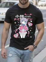 Anime Graphic Tshirt - Black Casual Tee with Kana Arima D... S įvairiaspalvis
