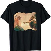 Funny Cat Swatting God's Hand Parody Cat The Divine Swipe T-Shirt S įvairiaspalvis