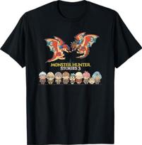 Monster Hunter Stories 3 Chibi Art FP T-Shirt S įvairiaspalvis