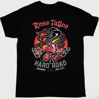 Rožės tatuiruotė Rock'n'Roll juosta 2025 medvilninis marškinėlis S 4XL LI1611 S įvairiaspalvis