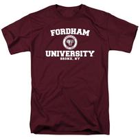 Fordham universiteto suaugusiųjų marškinėliai su apskritimu, bordo spalvos, S-3XL S įvairiaspalvis