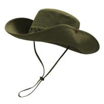 Western Cowboy Hat, Unisex Outdoor Hiking Hat with Adjustable Windproof Rope, Outdoor Sunshade Suede Fisherman Hat for Camping Travel