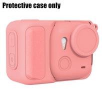 Silicone Protective Case For Insta360 GO Ultra Body Lens Protective Anti-drop Dust-Proof Anti-Scratch Silicone Len Covers rožinė