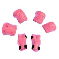 Adjustable Kids Roller Skating Protective Gear Set with Knee Pads Elbow Pads Wrist Guards for Girls and Boys Durable 1 rožinė