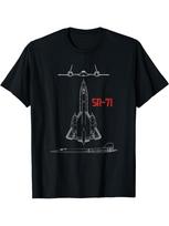SR71 Blackbird military aircraft graphics100 cotton casual round neck mens printed Tshirt a gift from US Air Force pilots S