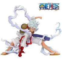 Luffy Anime One Piece Figūrėlė Luffy Gear 5 Veiksmo Figūrėlės Anime One Piece Statula Monkey D. Luffy PVC modelis žaislas Dovana vaikinui mėlyna