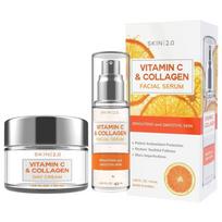 Vitaminas C ir kolageno serumas bei dieninis kremas naudos rinkinys Dermatologiškai patikrintos korėjietiškos odos priežiūros priemonės tamsioms dėmėms ir skaistinimui Anti-Ag