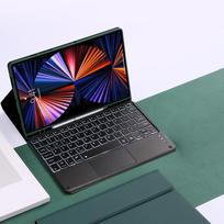 Skirta Samsung Galaxy Tab S11 11 colių 2025 m. Apšviečiama jutiklinė klaviatūros dėklas Nuimama magnetinė Bluetooth klaviatūra Planšetinių kompiuterių dangtelis English žalia