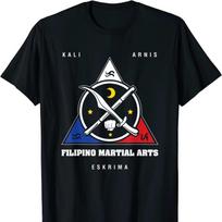 Kali Arnis Eskrima Rare Filipino Martial Arts Culture T Shirt New 100% Cotton Short Sleeve O-Neck T-shirt Casual Mens Top - M... S įvairiaspalvis