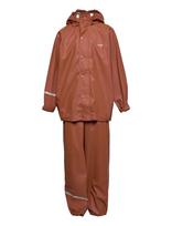 CeLaVi - Basic Rainwear Set -Solid Pu - Lietaus drabužių komplektas - Ruda