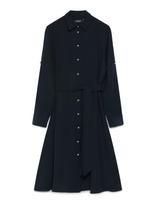 Lauren Ralph Lauren - Fit-And-Flare Shirtdress - Iki kelių ir midi suknelės - Mėlyna