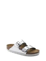Birkenstock - Arizona Soft Footbed - Plokščiapadės basutės - Sidabro