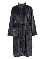 Missya - Fine Fleece Robe W. Zipper - Chalatas - Pilka