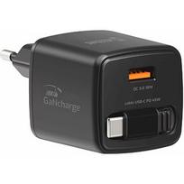 Swissten SlideCHARGE Power Charger GaN 45W USB-A 18W With retractable USB-C cable 0.75m black 22071340