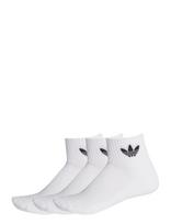 Adidas Originals - 1/4 Socks 3P - Futbolo kojinės iki kulkšnių - Balta