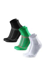 Danish Endurance - Long Distance Running Quarter Socks 3-Pack - Futbolo kojinės iki kulkšnių - Juoda