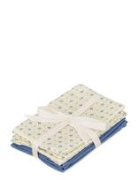 Cam Cam Copenhagen - Wash Cloth, 4 Pack - Gots - Rowan - Muslino audiniai - Mėlyna