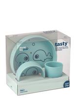 Done By Deer - Silicone Dinner Set Sea Friends Blue - Vakarienės rinkiniai - Mėlyna