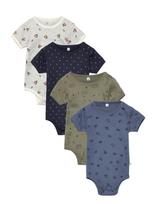 Pippi - Body Ss Ao-Printed (4-Pack) - Marškinėliai trumpomis rankovėmis - Marga / raštuota