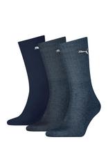 PUMA - Puma Unisex Light Crew Sock 3P - Įprastos kojinės - Tamsiai mėlyna