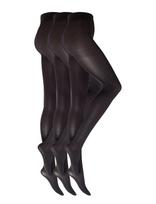Decoy - Decoy Recycled Tight 60Den 3Pk - Pėdkelnės ir tamprės - Juoda