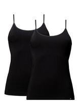 Danish Endurance - Bamboo Strap Top (Women) 2-Pack - Marškinėliai be rankovių - Juoda