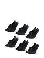 Danish Endurance - Cotton No-Show Socks 6-Pack - Futbolo kojinės iki kulkšnių - Juoda