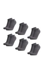 Danish Endurance - Bamboo Low-Cut Socks 6-Pack - Futbolo kojinės iki kulkšnių - Pilka