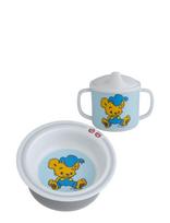 Rätt Start - Bamse, Bowl And Cup, White/Blue - Vakarienės rinkiniai - Mėlyna