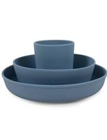 Filibabba - Silikone Spisesæt - Powder Blue - Vakarienės rinkiniai - Mėlyna