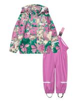 Helly Hansen - K Bergen 2.0 Pu Rainset Aop - Lietaus drabužių komplektas - Rožinė