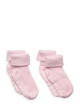 Minymo - Baby Rib Sock W. Abs (2-Pack) - Neslystančios kojinės - Rožinė
