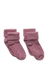 Minymo - Baby Rib Sock W. Abs (2-Pack) - Neslystančios kojinės - Rožinė