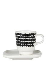 Marimekko Home - Siirtolap. Espresso Cup+Saucer - Espreso puodelis - Juoda