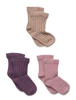 Minymo - Wool Socks - Rib 3-Pack - Kojinės - Marga / raštuota