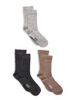 Minymo - Wool Socks - Rib 3-Pack - Kojinės - Pilka