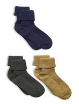 Minymo - Baby Sock Rib (3 Pack) - Kūdikių kojinės - Mėlyna