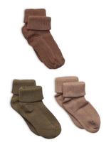 Minymo - Baby Sock Rib (3 Pack) - Kūdikių kojinės - Ruda