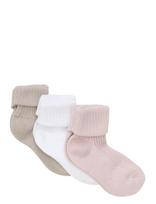 Minymo - Baby Sock Rib (3 Pack) - Kūdikių kojinės - Balta