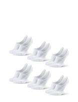 Danish Endurance - Bamboo No-Show Socks 6-Pack - Futbolo kojinės iki kulkšnių - Balta