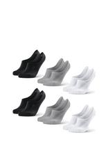 Danish Endurance - Bamboo No-Show Socks 6-Pack - Futbolo kojinės iki kulkšnių - Pilka