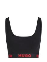 HUGO - Bralette Sporty Logo - Liemenėlė - Juoda