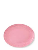 Lyngby Porcelæn - Rhombe Color Ovalt Serveringsfad 28.5X21.5 - Vakarienės lėkštės - Rožinė