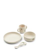 Liewood - Vivi Printed Tableware Set - Vakarienės rinkiniai - Kreminė spalva