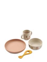 Liewood - Vivi Printed Tableware Set - Vakarienės rinkiniai - Smėlio