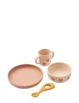 Liewood - Vivi Printed Tableware Set - Vakarienės rinkiniai - Rožinė