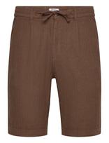 Lindbergh - Linen Blend Herringbone Short - Laisvalaiko marškiniai - Ruda