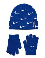 Nike - Swoosh Repeat Beanie Set - Kepurė - Mėlyna